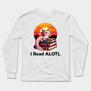 Kawaii Axolotl Book Lover Gifts Long Sleeve T-Shirt